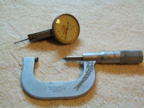 Starrett 8-13 Pitch Micrometers &amp; Starrett Test Indicator
