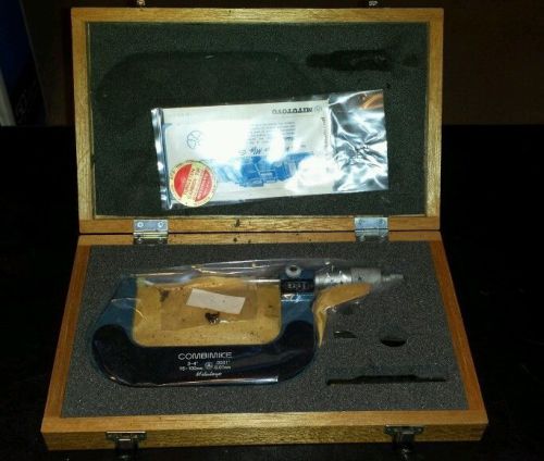 Mitutoyo Combimike Digital Micrometer 3-4&#034; 75-100mm New in box factory wood case