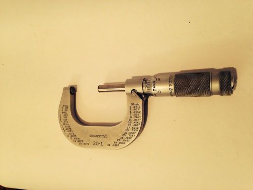 Vintage brown &amp; sharpe precision micrometer 1&#034; to 2&#034; for sale
