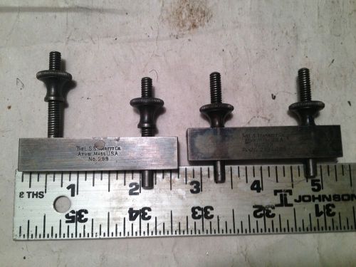 MACHINIST LATHE TOOLS STARRETT #299 PAIR OF RULE CLAMPS