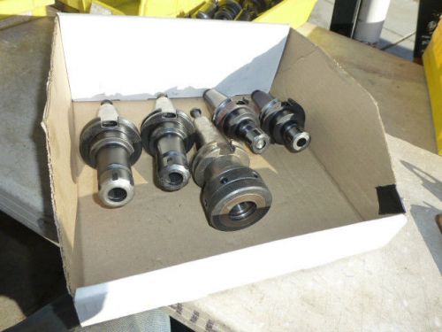 5 USED COMMAND CAT 40 COLLET TOOL HOLDERS       NO RESERVE