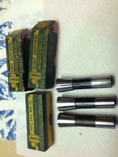 3 Porst Bros Mfg Co Collets 3/8, 7/16, 1/2&#034;