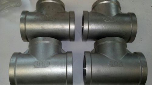 New lot of 4! tee 150# 304 stainless steel 2-1/2&#034; fitting for sale