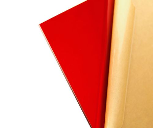 Red Transparent Acrylic Plexiglass sheet 1/8&#034; x 3&#034; x 3&#034; (4-pack) #2423