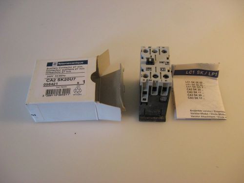 TELEMECANIQUE AUXILIARY CONTACTOR, CA2SK20U7, 27mm, NEW IN BOX
