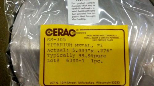 Cerac Titanium Sputter Target 99.999% Pure