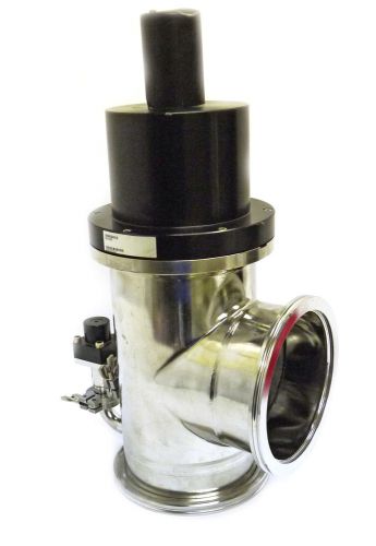 Mks hps 6&#034; stainless steel vacuum inline isolation angle valve 99c1655/99c1655f for sale