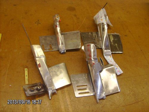 4 pc lot industrial sewing machine stainless fold-in-half folders 3 1/4 - 4&#034;