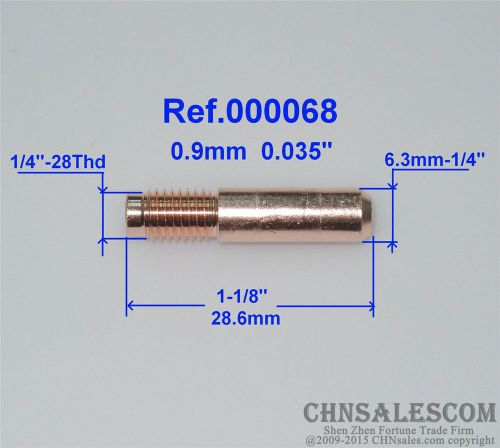 10 pcs miller m-15/25/40 hobart mig welding gun contact tips 000068 0.035&#034; 0.9mm for sale