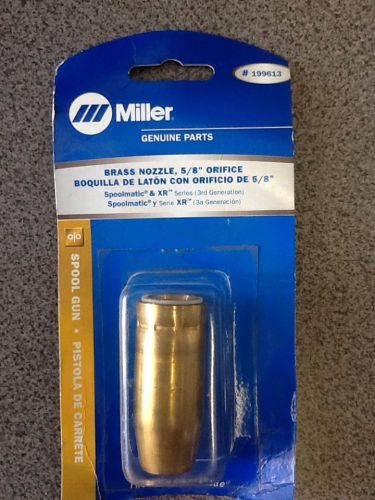 Miller genuine brass nozzle, 5/8&#034; orifice for spoolmatic &amp; xr - 1pk - 199613 for sale