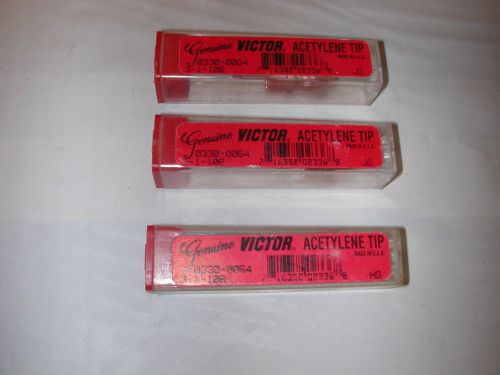 3 Victor Acetylene Cutting Tip 3-1-108 # 3030-0064 Model 1&#034;Victor Equipment NOS