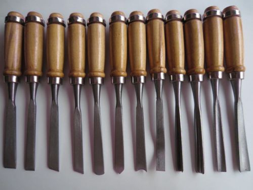 12pcs Professional Woodworking Carving Chisels Set Brand New