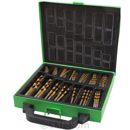 99 pc high quality titanium coated hss steel drill bit set tool in plastic case for sale