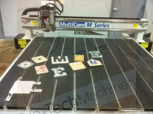 Multicam 60x60 cnc router m-202 colombo spindle t-slot table 1 or 3 phase power for sale