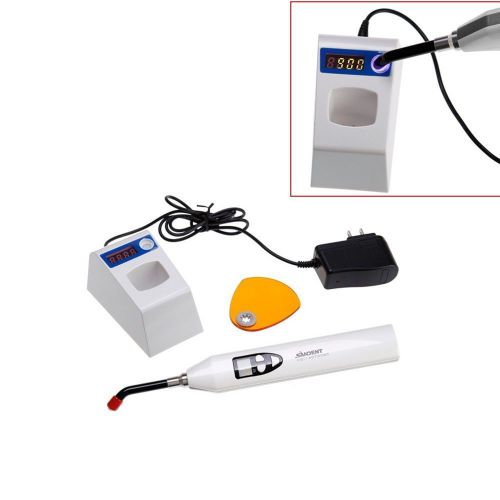 Dental wireless led light curing lamp 5w 1500mw w/light meter two light tip rod for sale