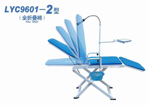 1pc dental chair unit mobile patient chair with operating light blue for sale