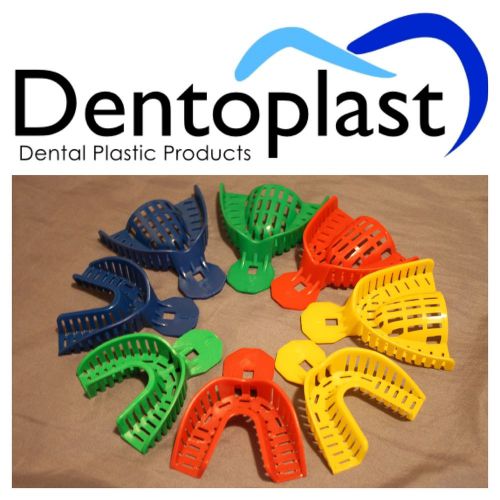 Perforated plastic disposable dental impression trays large upper 48 pieces for sale