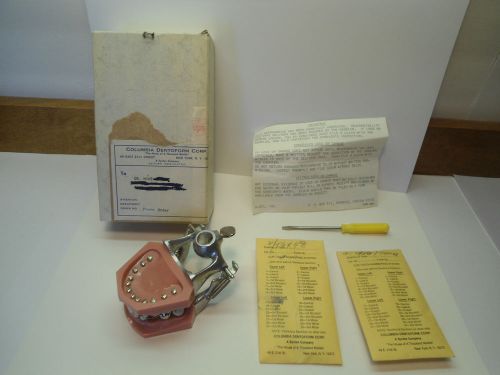 Vintage Columbia Dentoform Pediatric Typodont 761 762 W/Box and Extras