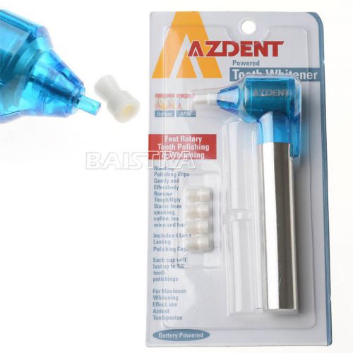Hot azdent tooth polisher whitener teeth burnisher without battery - blue color for sale