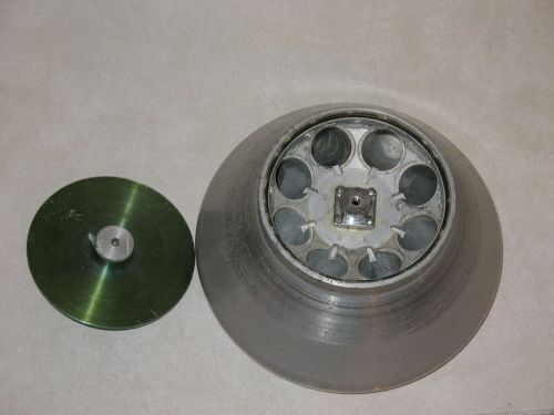 LOURDES MODEL 9-RA 8-SPACE CENTRIFUGE ROTOR WITH LID