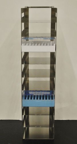 Vertical freezer rack, 2&#034; boxes (10 place) for sale