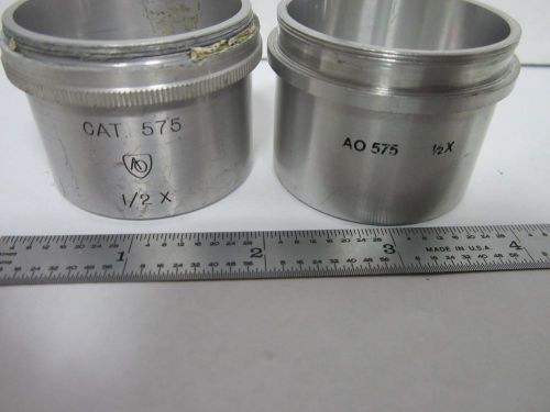 FOR PARTS MICROSCOPE STEREO OBJECTIVE AO 1/2x AMERICAN OPTICS AS IS BIN#L5-04