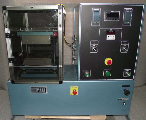 Phi precision pneumatic press 1 ton / heated platens/ dig. pressure ts21hh5-x13 for sale