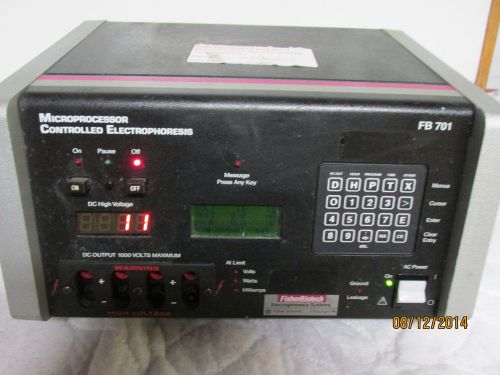 FisherBiotech Electrophoresis Microprocessor Controlled 750V Power Supply FB 701
