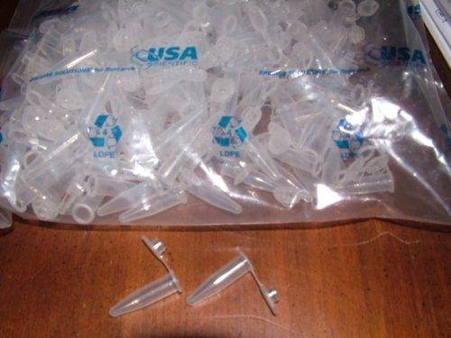 Usa scientific microcentrifuge tube 0.5 ml + cap sterilized 200/bag #1605-0000 for sale
