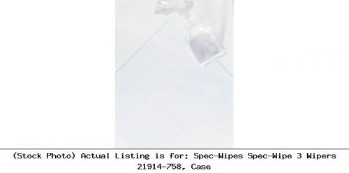 Spec-Wipes Spec-Wipe 3 Wipers 21914-758, Case Laboratory Consumable