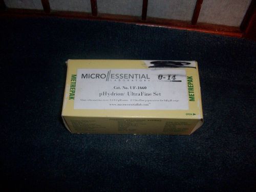Micro Essential Lab UF 1660 Hydrion Ultrafine pH Paper Set Test Strips  0 to 14