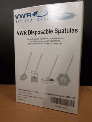 Vwr opaque pp plastic 21cm disposable spoon/scoop spatulas (pack of 300) for sale