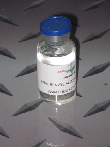 TEX LAB SUPPLY 20 mL Benzyl Alcohol USP Grade - Sterile FREE SHIPPING!