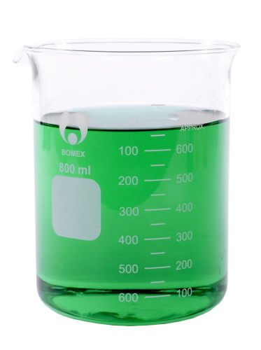 Borosilicate bomex brand: 800ml glass beaker for sale