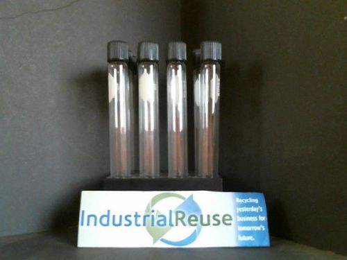 (12) kimax screw top test tubes with stand 2073 scientific lab glass for sale