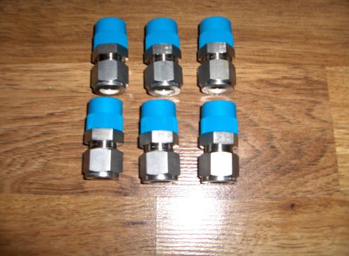 (6) new swagelok stainless steel male connector tube fittings ss-810-1-8 for sale