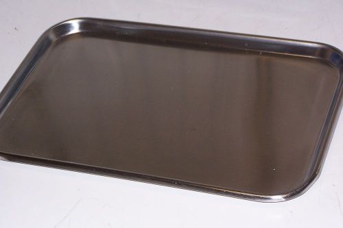 Stainless steel medical grade instrument tray 11 x 17 x 1&#034;