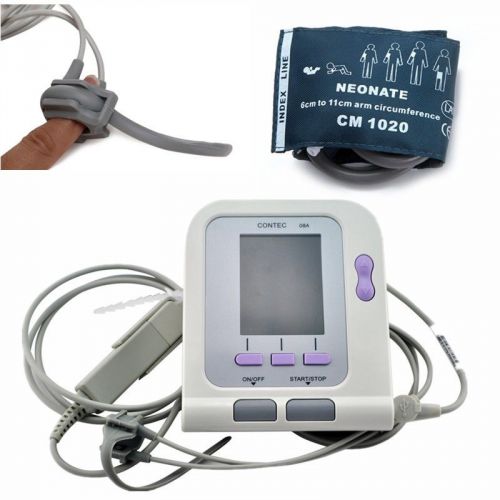 Contec 08A Blood Pressure Monitor NIBP PR HR + Infant Cuff SPO2 probe FDA&amp;CE