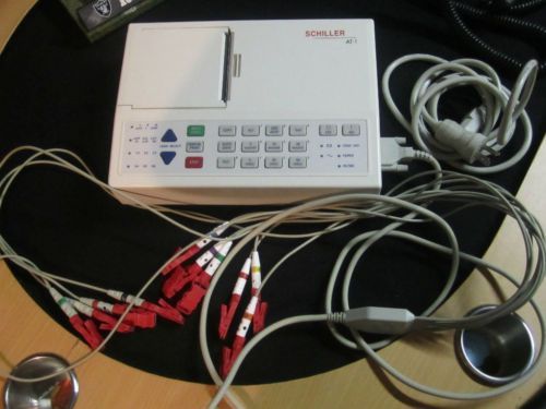 Schiller CARDIOVIT AT-1 With Interpretive EKG Machine WITH ALL NEW CABLES