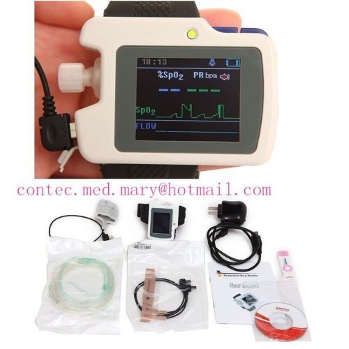 Hot,new,wristed respiration sleep study monitor, spo2, pr+ usb,promotion!! for sale