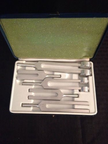 SKLAR 5 Piece Tuning Fork Set In Case 512 C, 1024 C, 256 C, 2048 C, 128 C