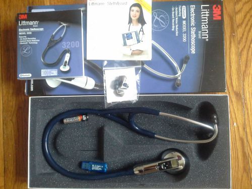 Littmann 3200 electronic stethoscope navy blue - new for sale
