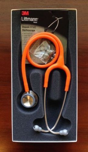 3m littmann classic ii s.e. 28&#034; stethoscope orange #2812 new in box warranty for sale