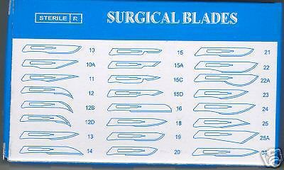100 Scalpel Blades #60 Surgical Dental ENT Instruments