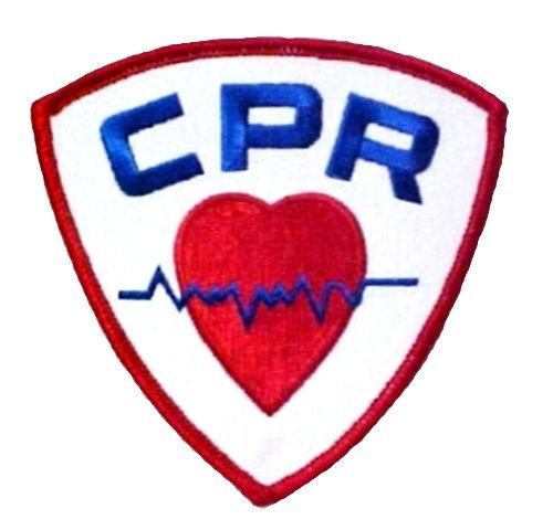Cpr patch red heart heartbeat shield first aid embroidered medical emblem new for sale