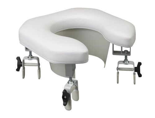 Drive Medical Padded Raised Toilet Seat with Four Locking Brackets, White