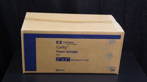 Covidien 1806 Curity Gauze Sponges 2” x 2” ~ Case of 3000