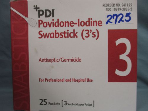 S41125  pdi povidone-iodine swabsticks (3&#039;s) for sale