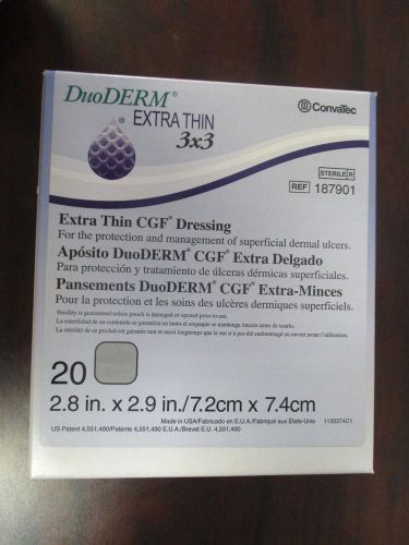 DUODERM EXTRA THIN CGF DRESSING, CONVATEC 187901, 3&#034;X3&#034;, BOX OF 20 NEW BOXED