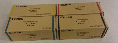 Set of 4 canon clc5000 starter cartridges  yellow, magenta, cyan &amp; black for sale